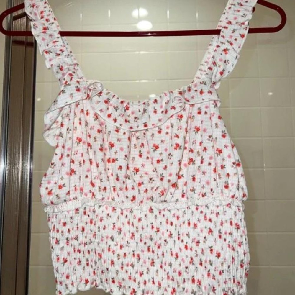 💗GET 50% OFF💗South Moon Under Juniper Blu Dainty Cropped Tank Top